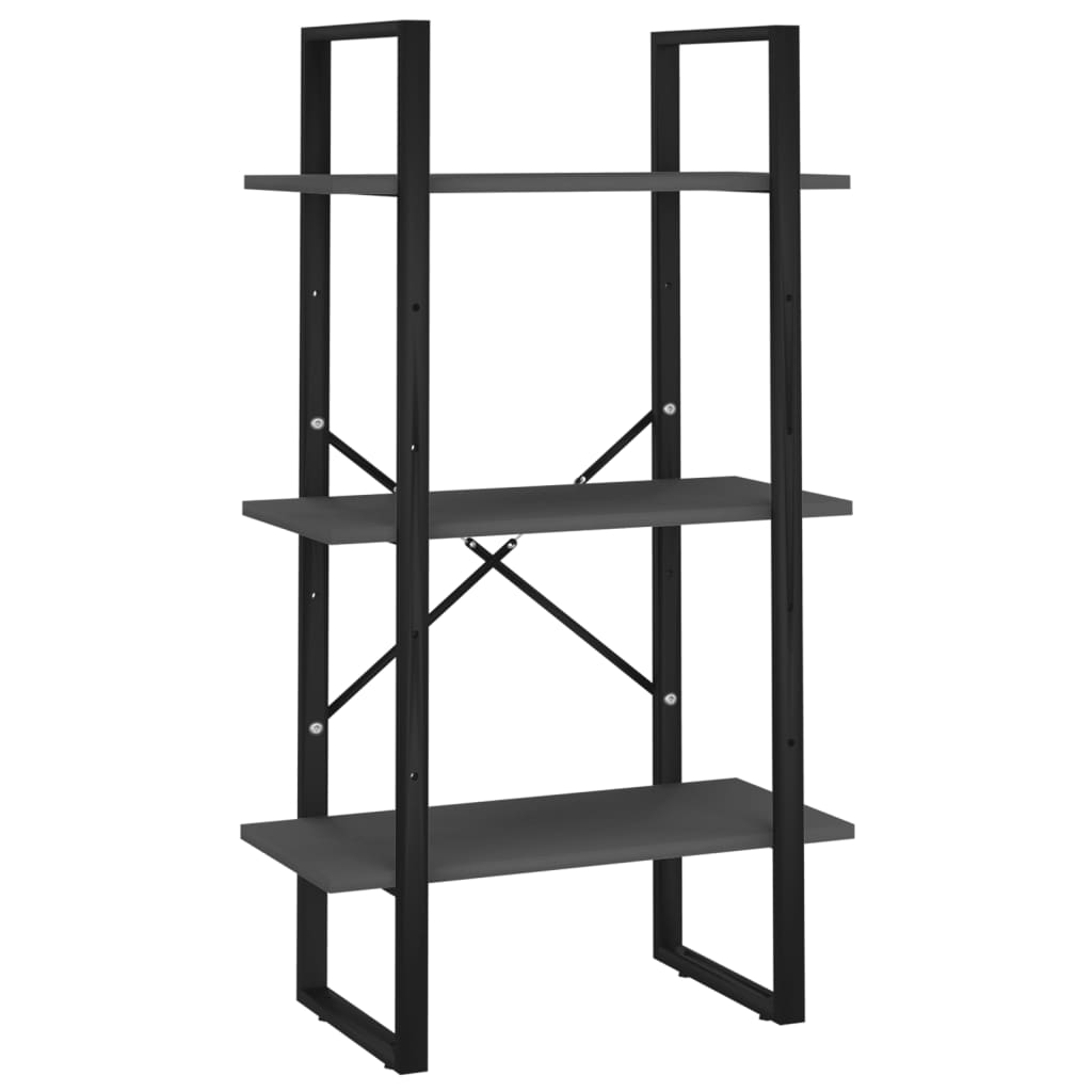 Bibliothèque à 5 niveaux Gris 60x30x175 cm Bois ingénierie - XIOS