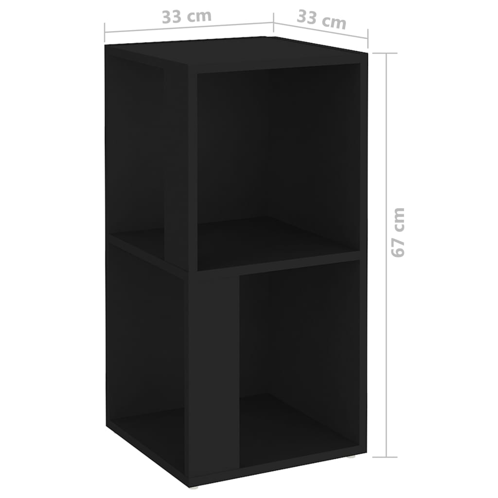 Armoire d'angle Noir 33x33x67 cm Bois d'ingénierie - XIOS