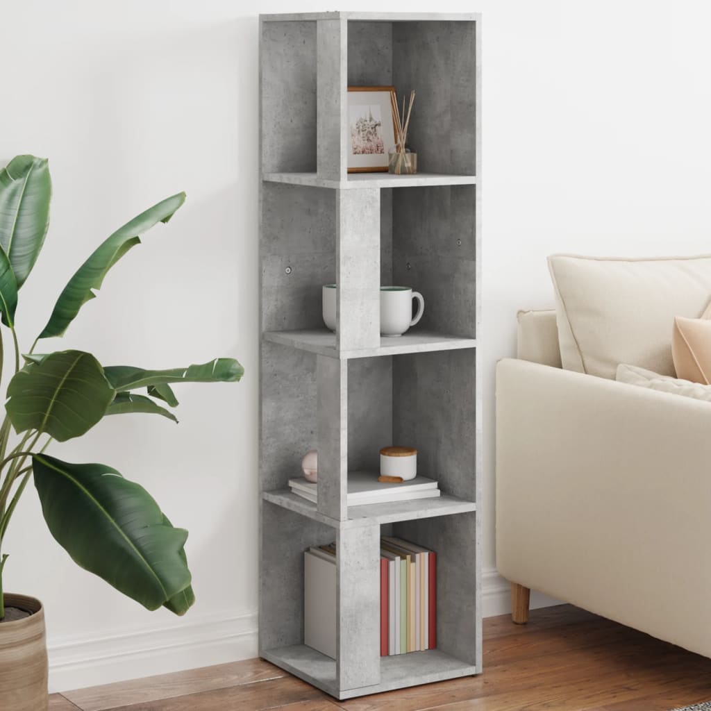 Armoire d'angle Gris béton 33x33x132 cm Aggloméré - XIOS