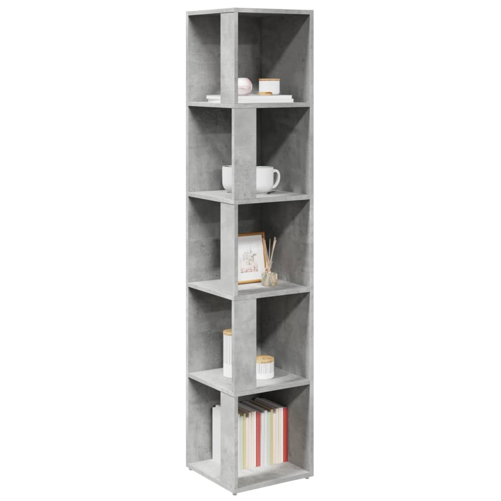 Armoire d'angle Gris béton 33x33x164,5 cm Bois d'ingénierie - XIOS