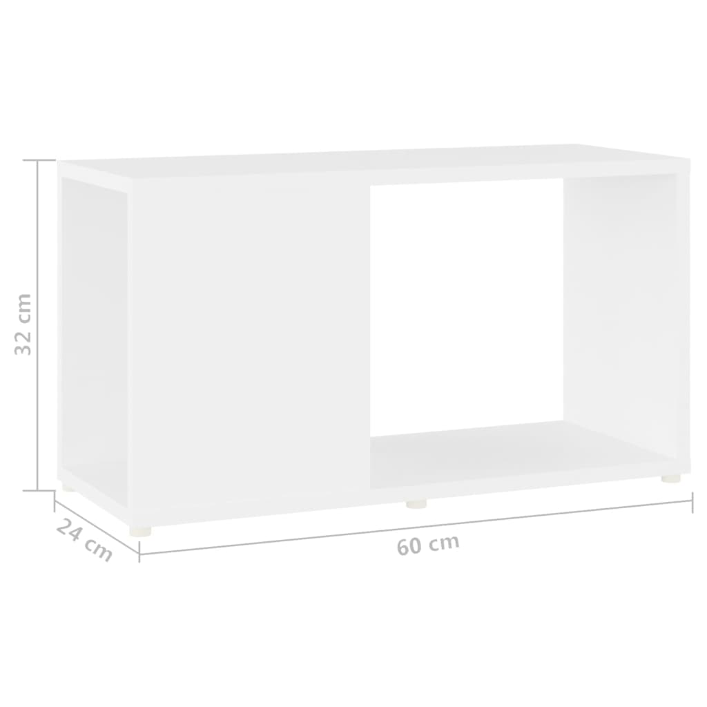 Meuble TV Blanc 60x24x32 cm Bois d'ingénierie - XIOS