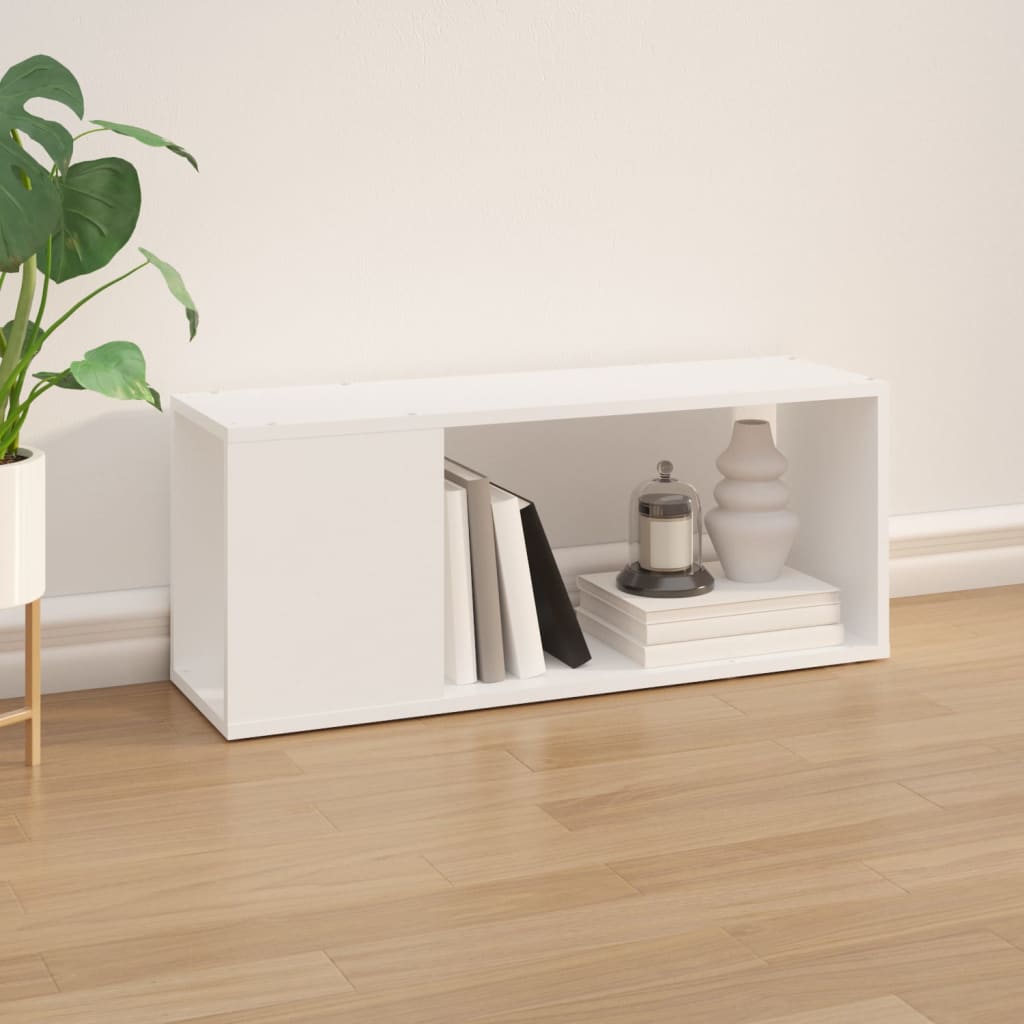 Meuble TV Blanc 80x24x32 cm Bois d'ingénierie - XIOS