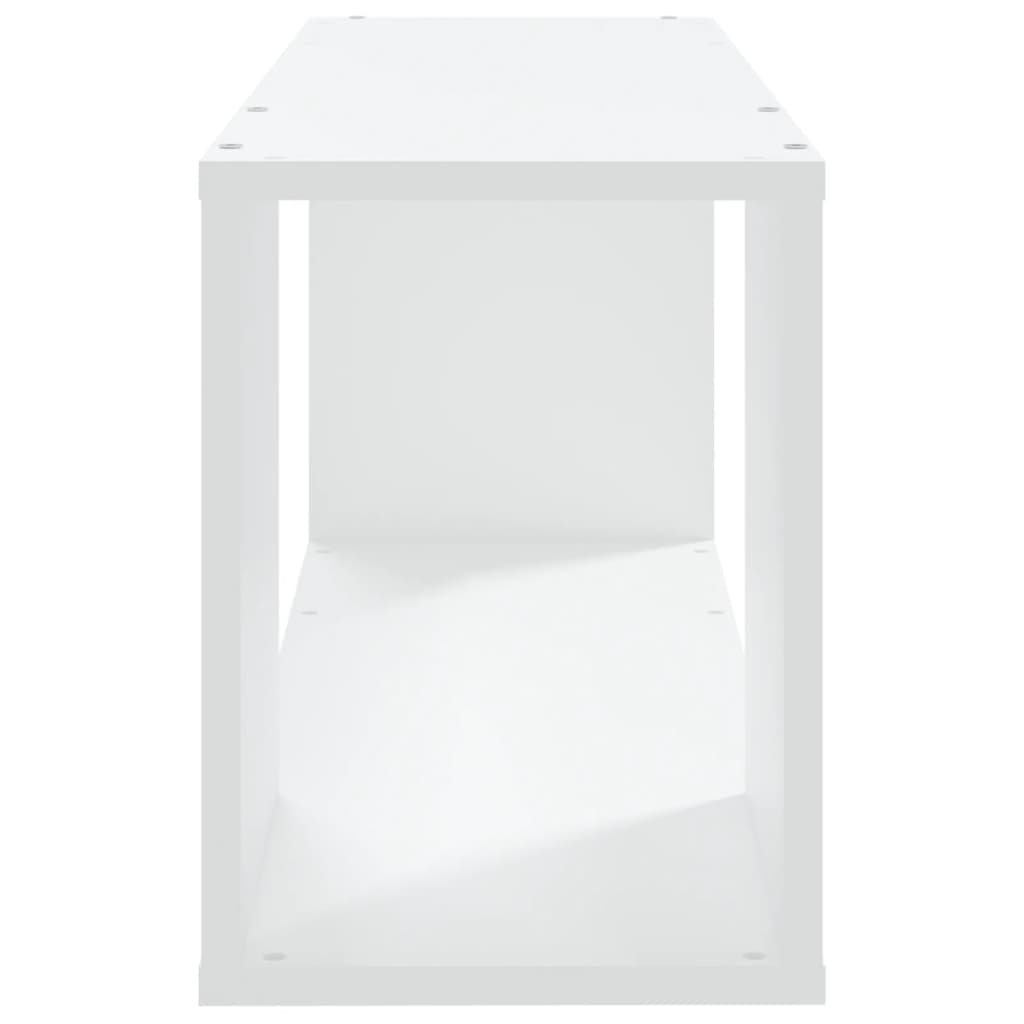 Meuble TV Blanc 80x24x32 cm Bois d'ingénierie - XIOS