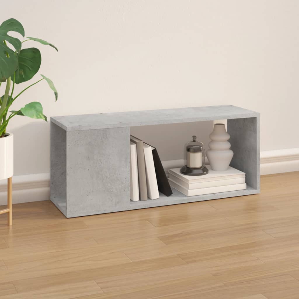 Meuble TV Gris béton 80x24x32 cm Bois d'ingénierie - XIOS