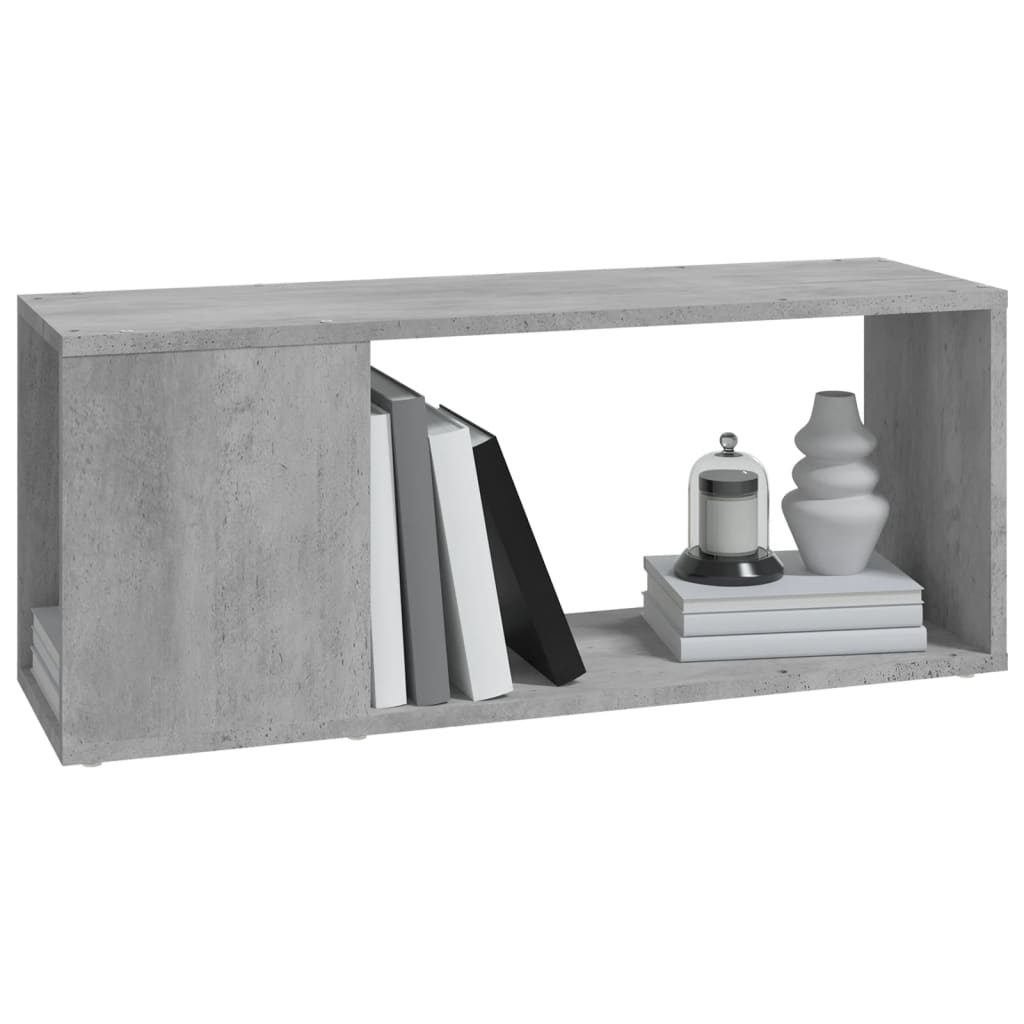 Meuble TV Gris béton 80x24x32 cm Bois d'ingénierie - XIOS