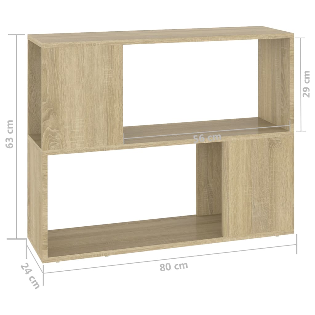 Meuble TV Chêne sonoma 80x24x63 cm Bois d'ingénierie - XIOS