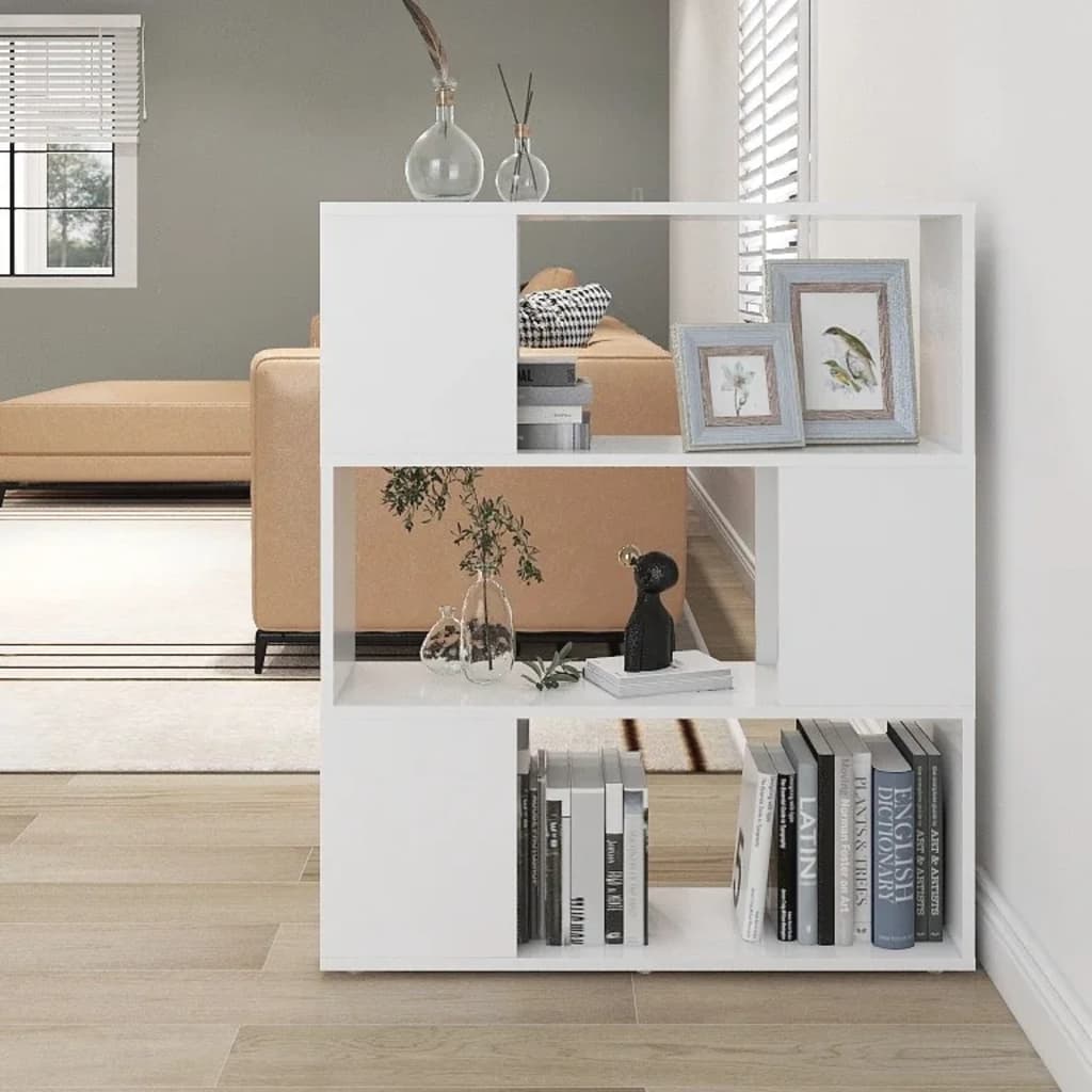 Bibliothèque/Séparateur de pièce Blanc 80x24x94 cm - XIOS