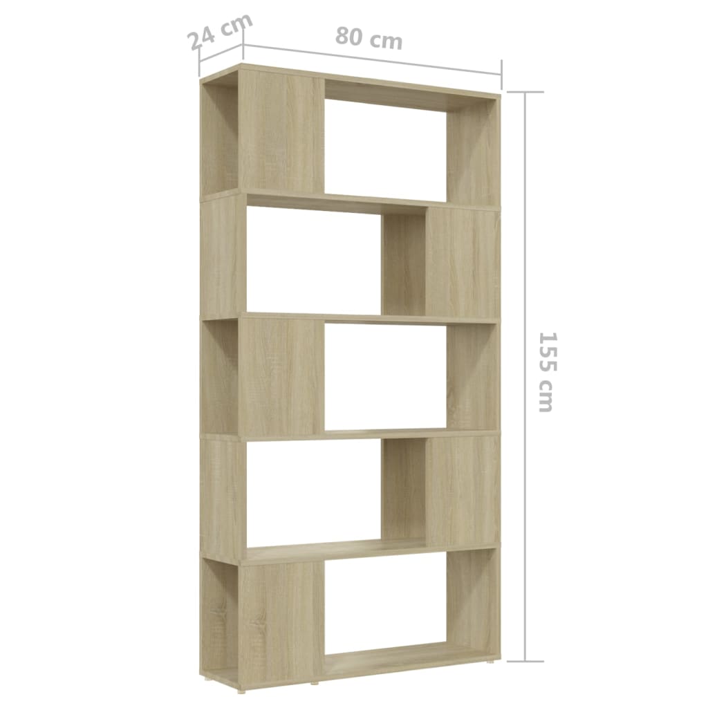 Bibliothèque de séparation Chêne sonoma 80x24x155 cm - XIOS