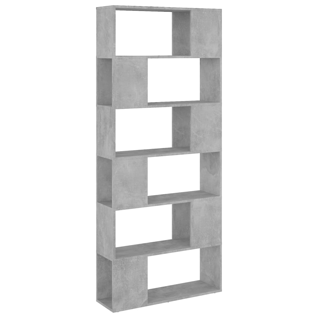 Bibliothèque/Séparateur de pièce Gris béton Bois d'ingénierie - XIOS