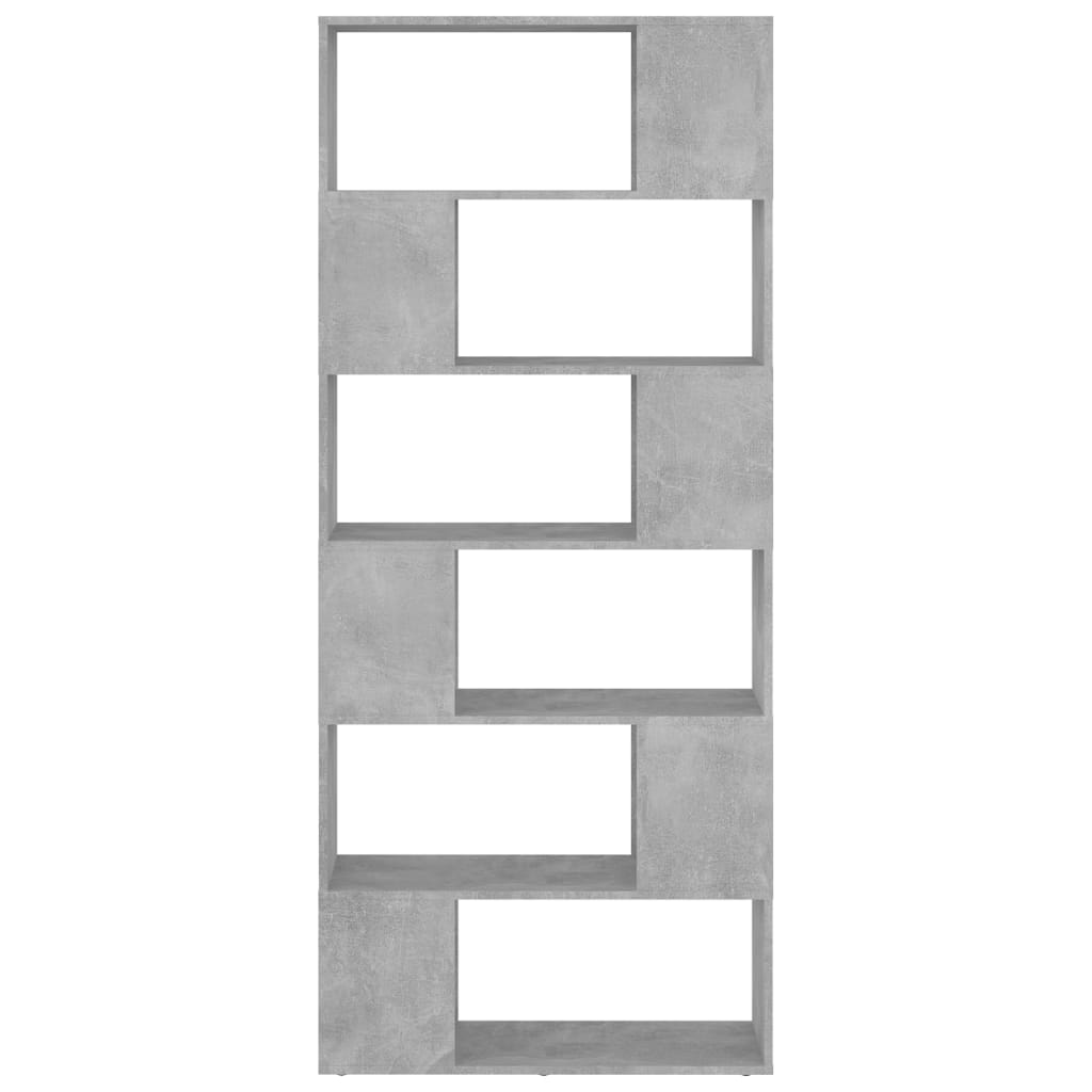 Bibliothèque/Séparateur de pièce Gris béton Bois d'ingénierie - XIOS