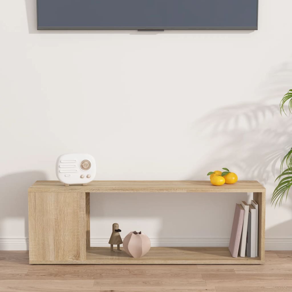 Meuble TV Chêne sonoma 100x24x32 cm Bois d'ingénierie - XIOS