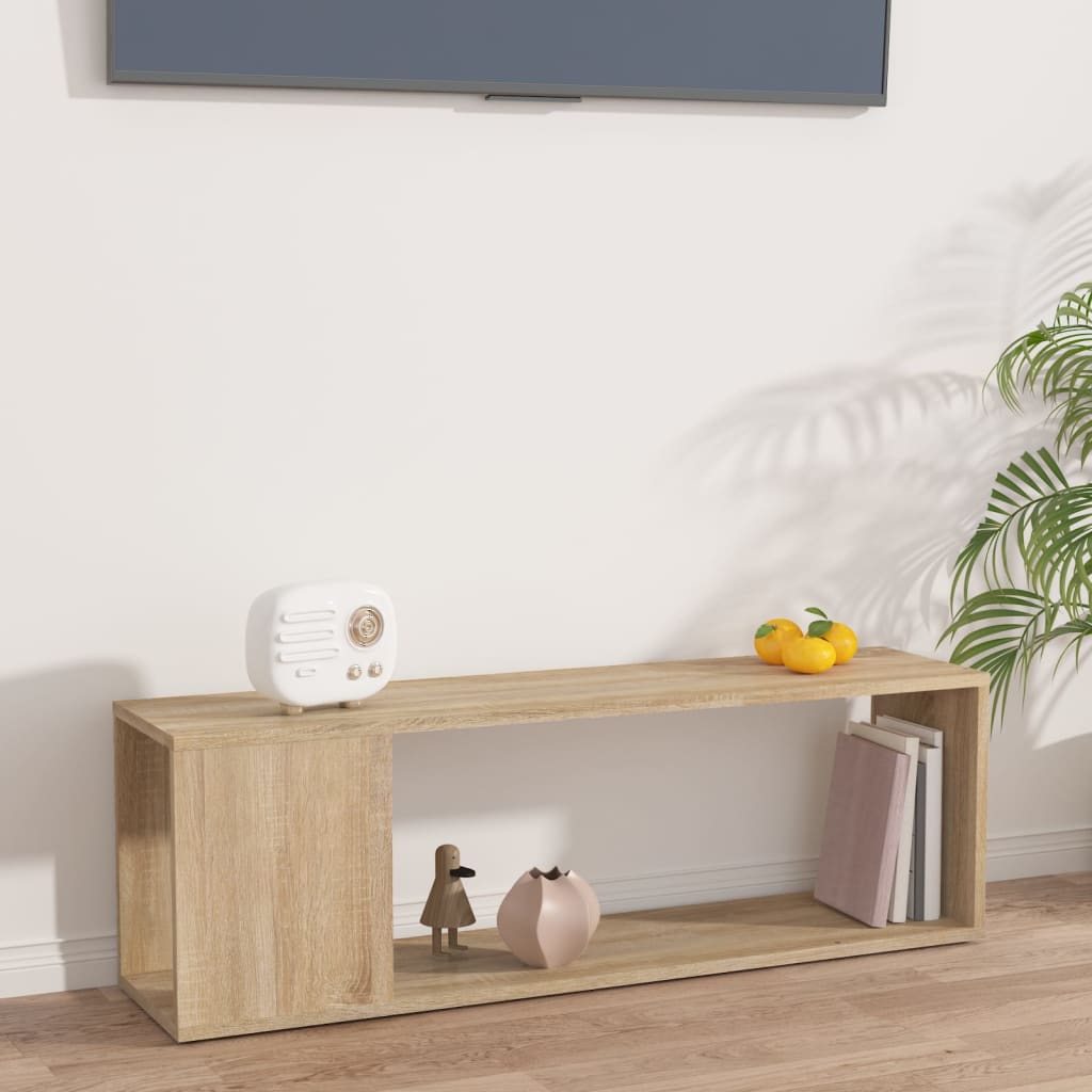 Meuble TV Chêne sonoma 100x24x32 cm Bois d'ingénierie - XIOS