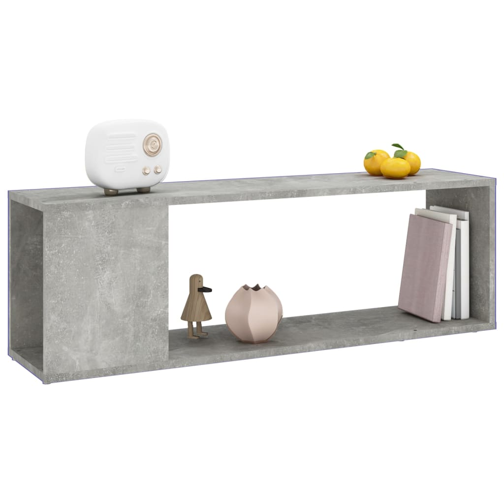 Meuble TV Gris béton 100x24x32 cm Bois d'ingénierie - XIOS