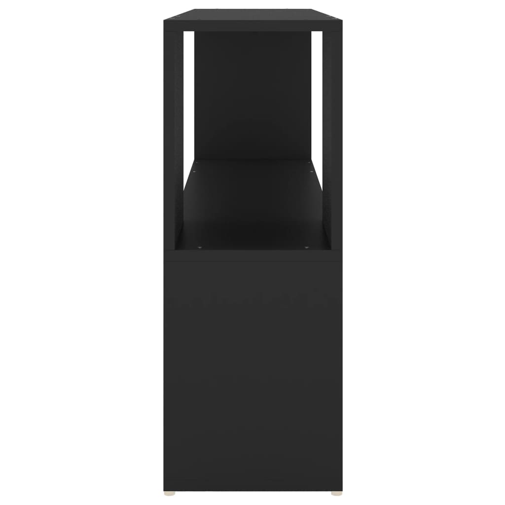 Bibliothèque Noir 100x24x63 cm Bois d'ingénierie - XIOS