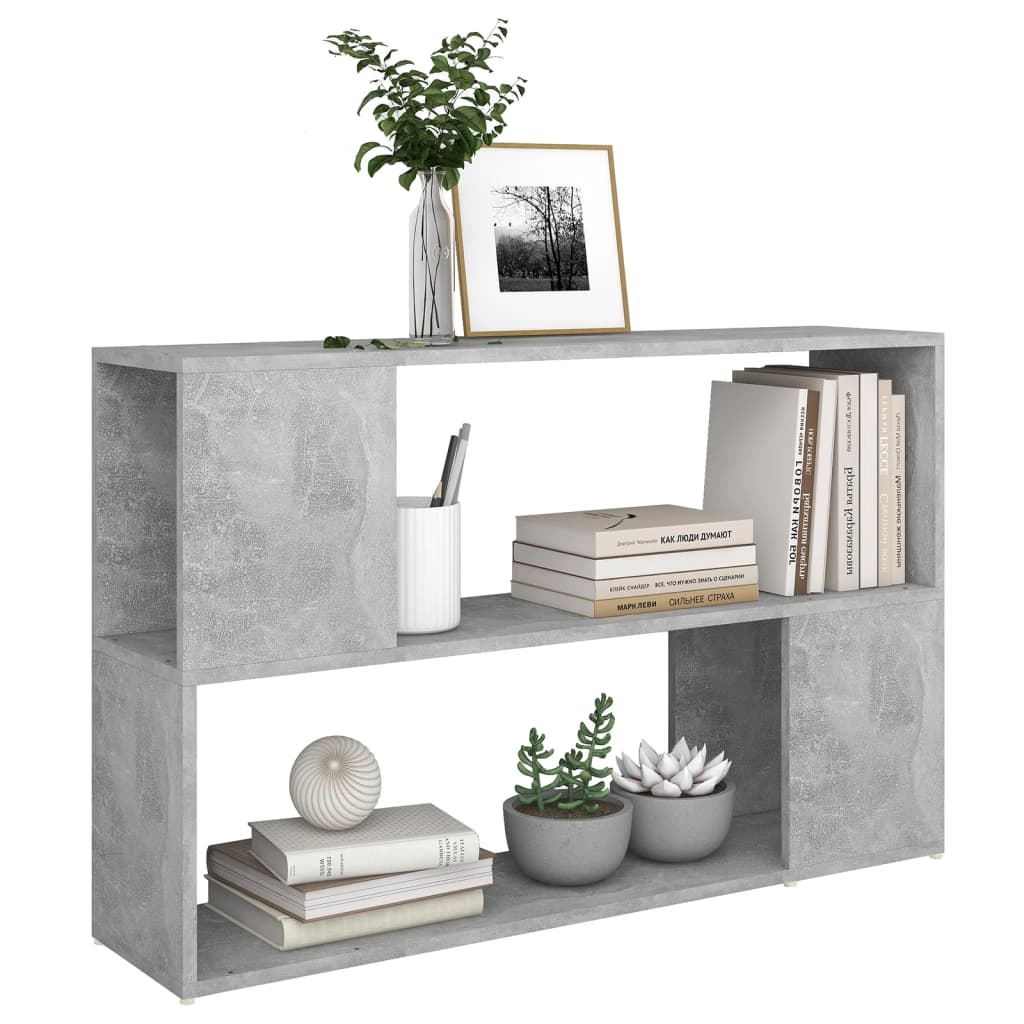 Bibliothèque Gris béton 100x24x63 cm Bois d'ingénierie - XIOS