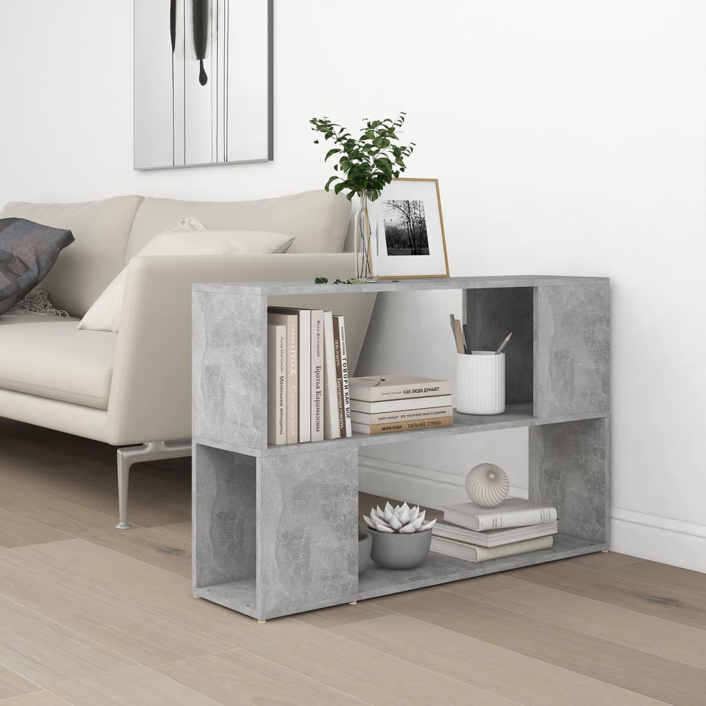 Bibliothèque Gris béton 100x24x63 cm Bois d'ingénierie - XIOS