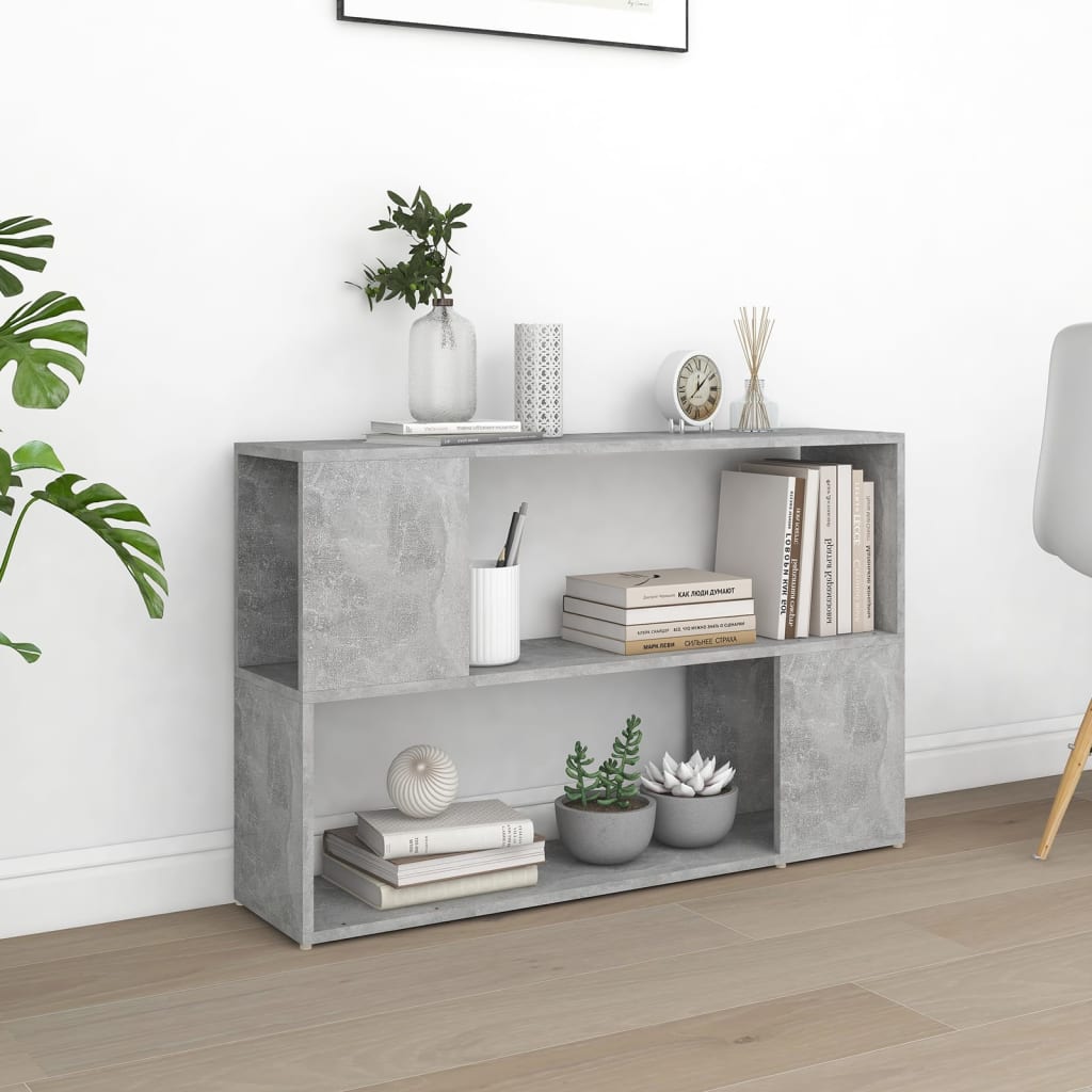 Bibliothèque Gris béton 100x24x63 cm Bois d'ingénierie - XIOS