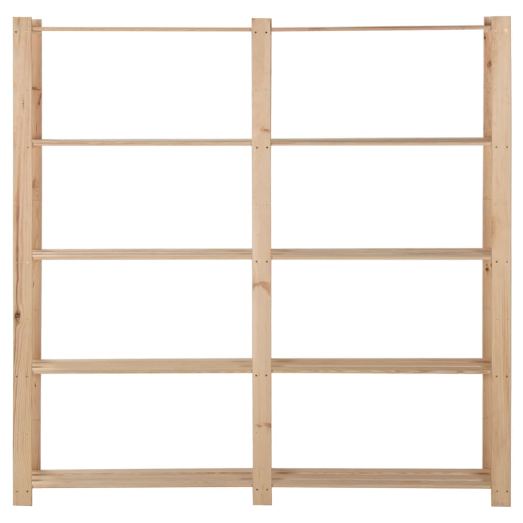 Étagère de stockage 5 niveaux 170x28,5x170cm Bois de pin massif - XIOS