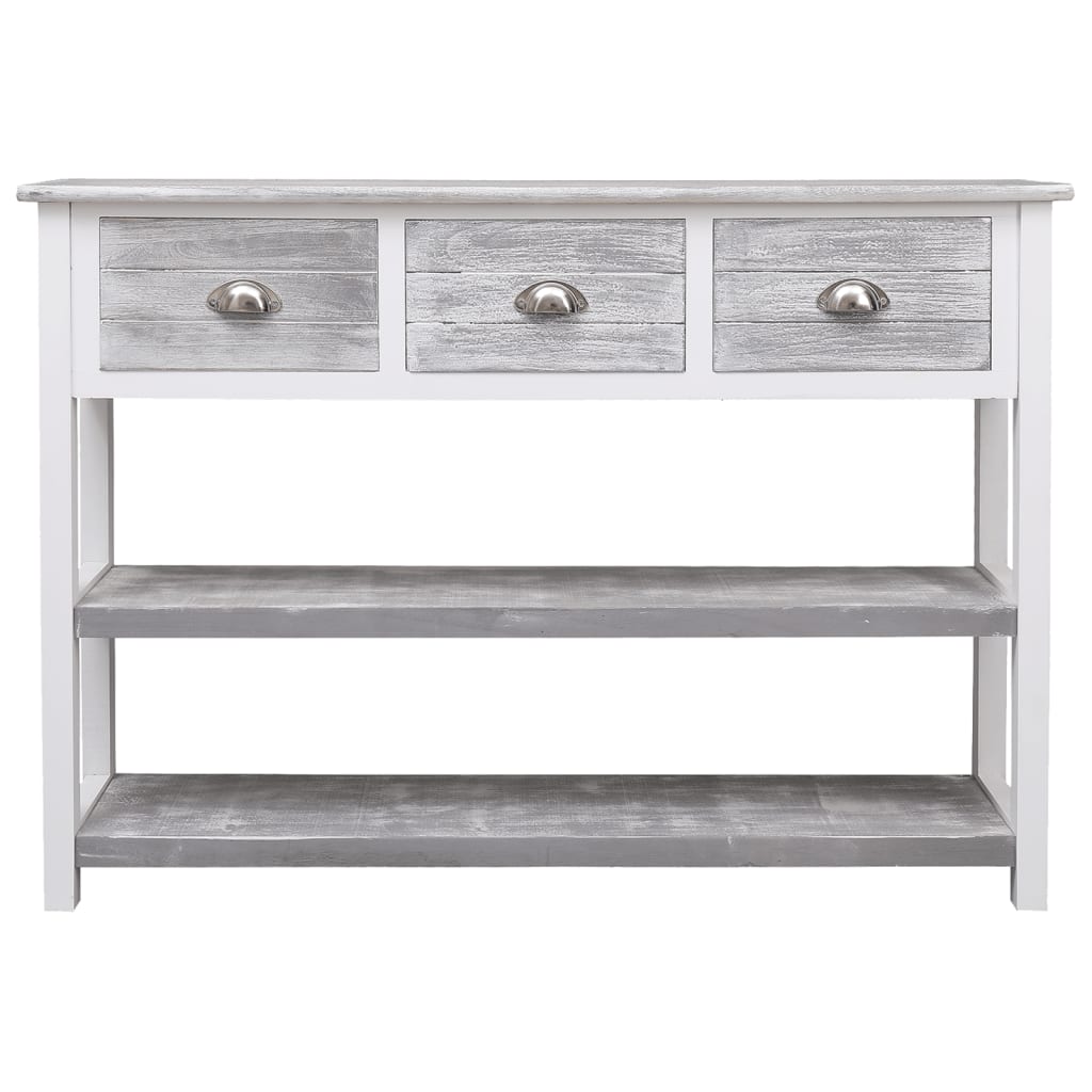Buffet Gris antique 108x30x76 cm Bois de Paulownia massif - XIOS