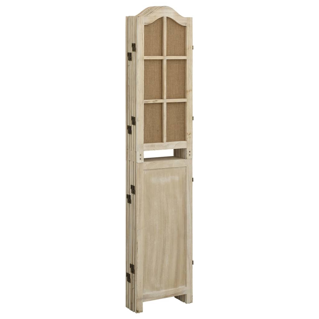 Cloison de séparation 6 panneaux Marron 214x165 cm Tissu - XIOS