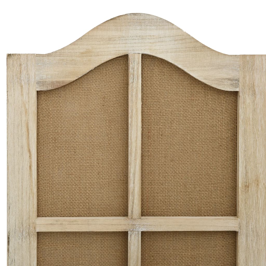 Cloison de séparation 6 panneaux Marron 214x165 cm Tissu - XIOS