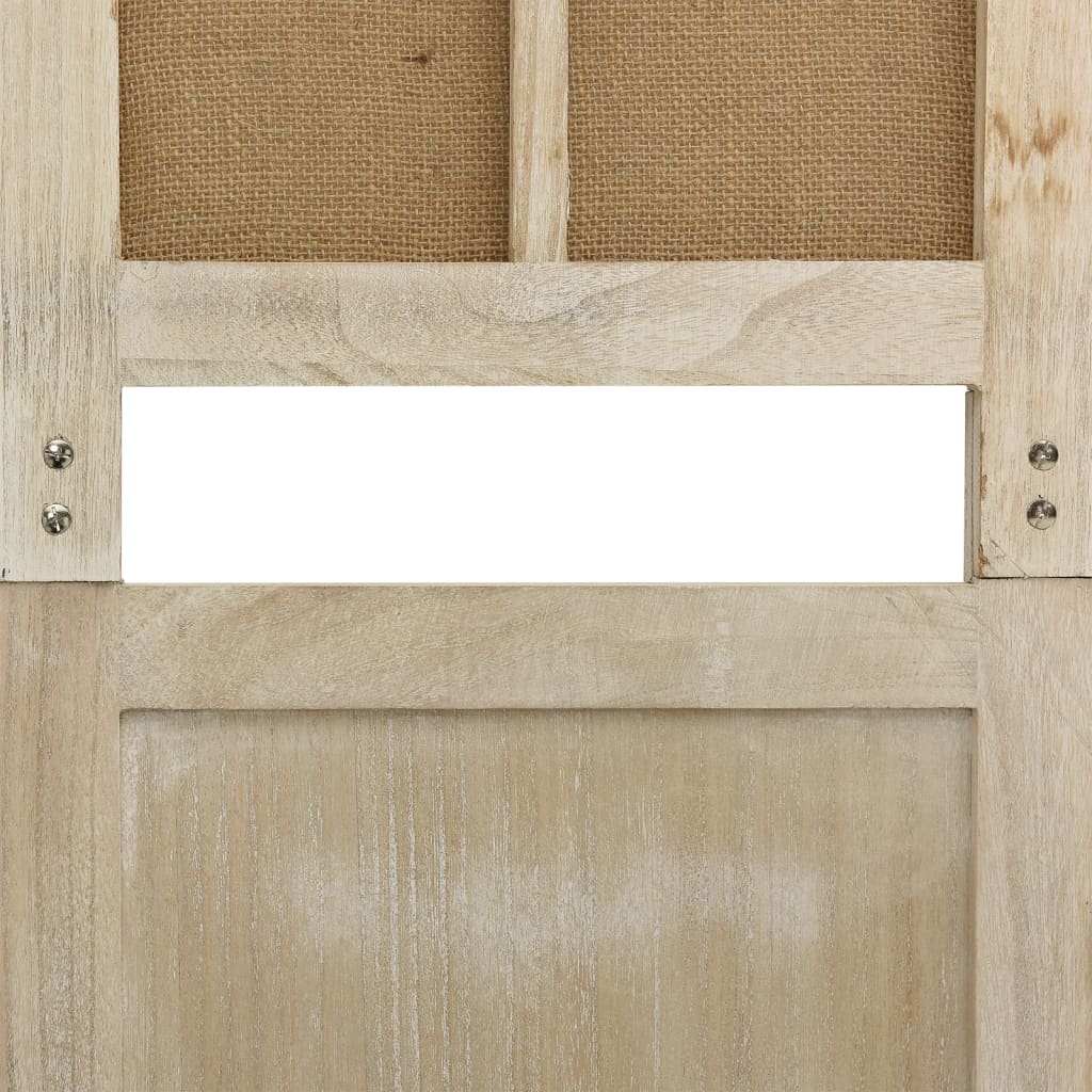 Cloison de séparation 6 panneaux Marron 214x165 cm Tissu - XIOS
