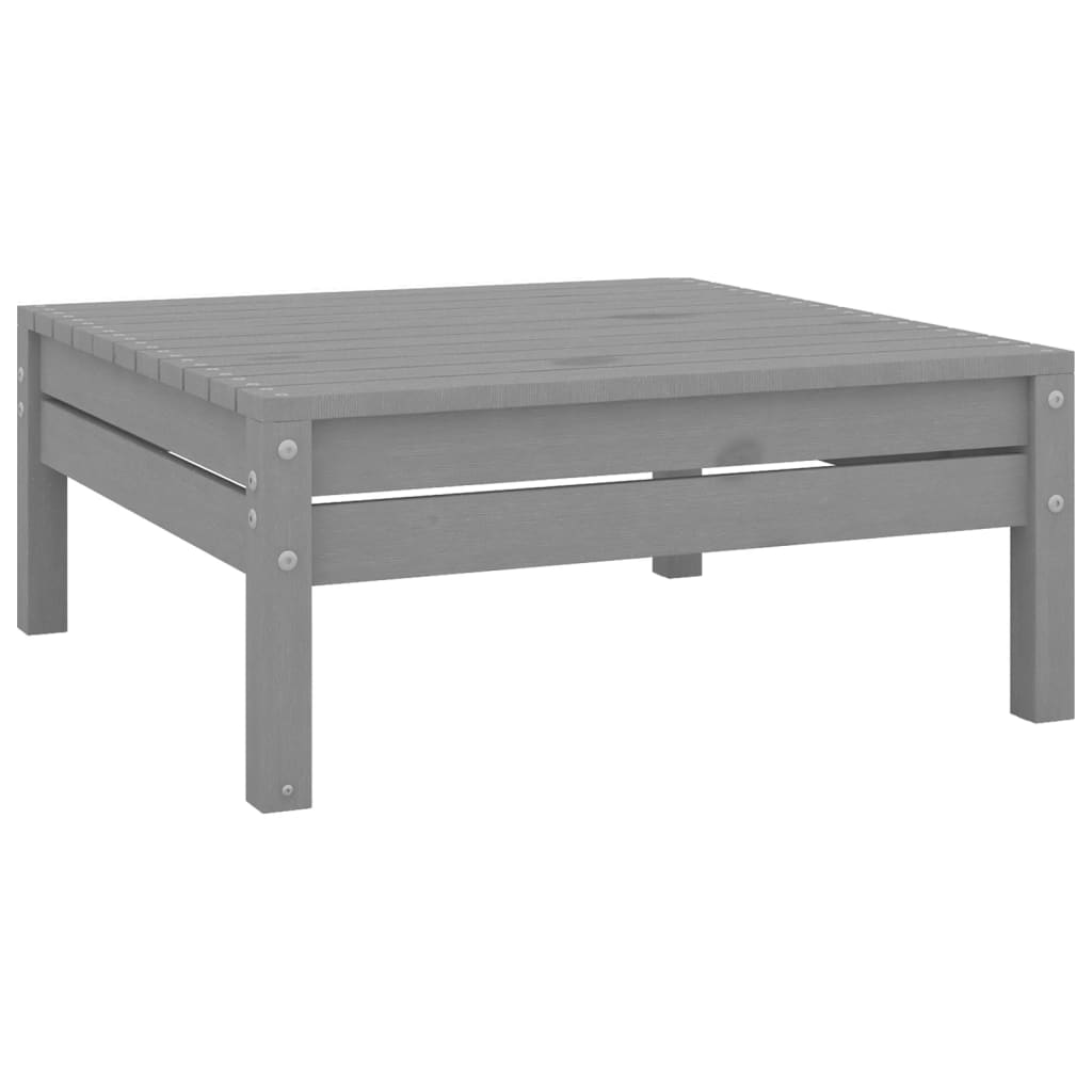 Salon de jardin 3 pcs Bois de pin massif Gris - XIOS