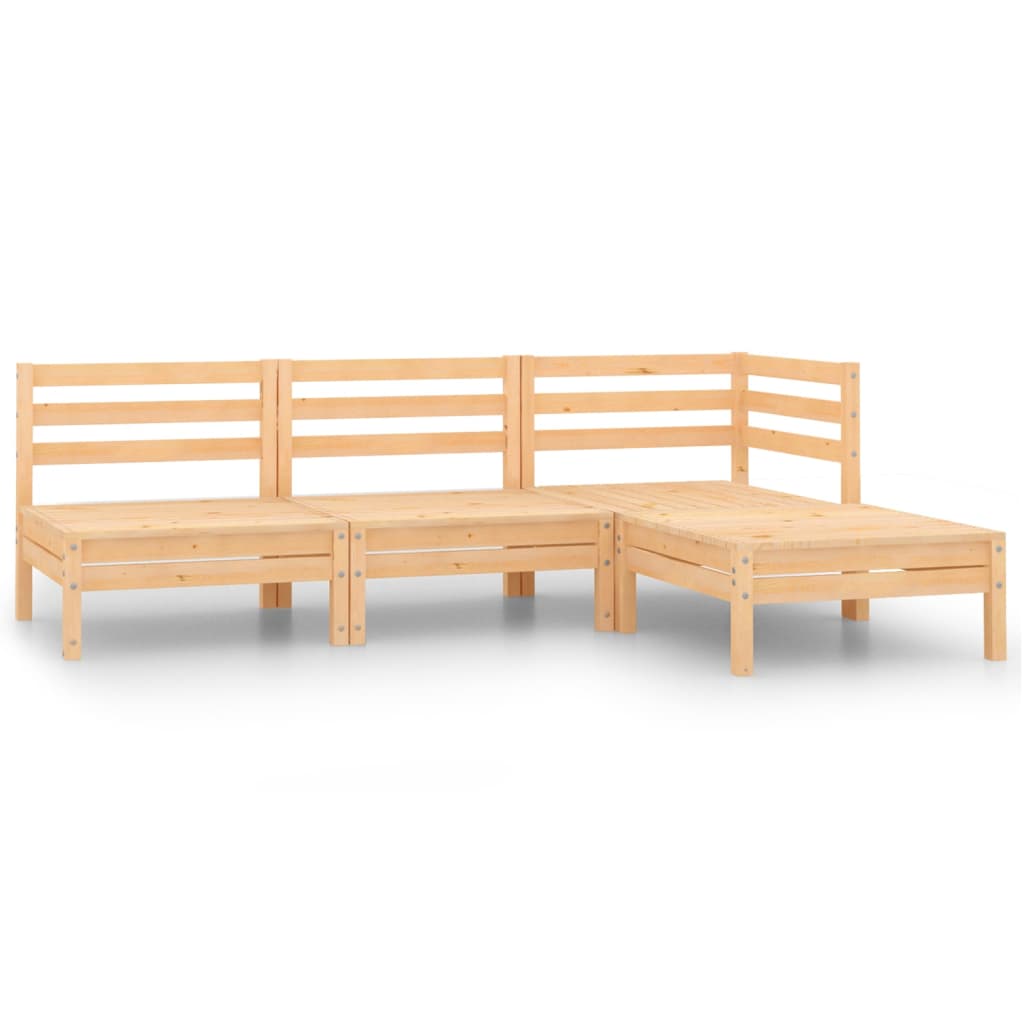 Salon de jardin 4 pcs bois massif de pin - XIOS