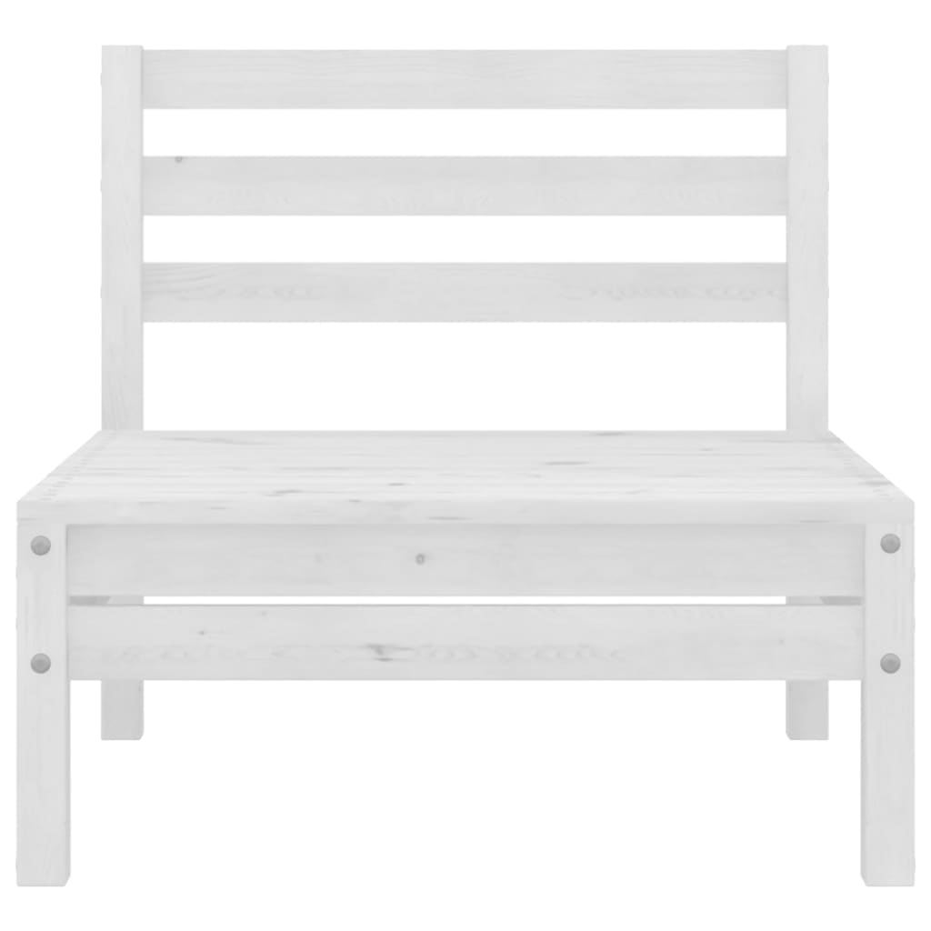 Salon de jardin 4 pcs Bois de pin massif Blanc - XIOS
