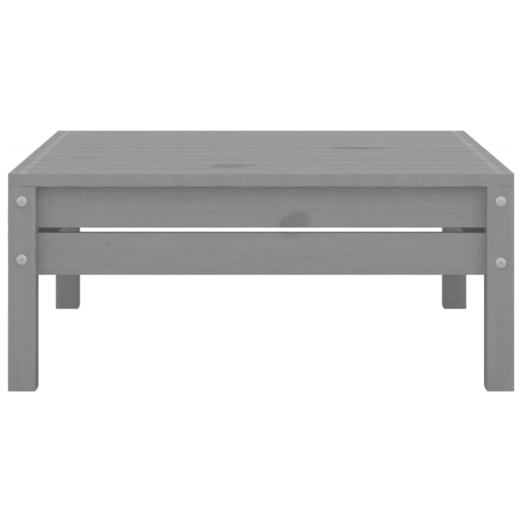 Salon de jardin 4 pcs Bois de pin massif Gris - XIOS