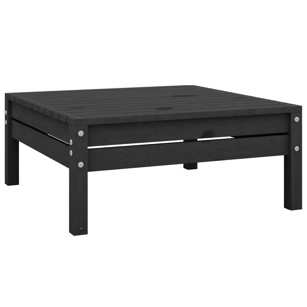 Salon de jardin 4 pcs Bois de pin massif Noir - XIOS