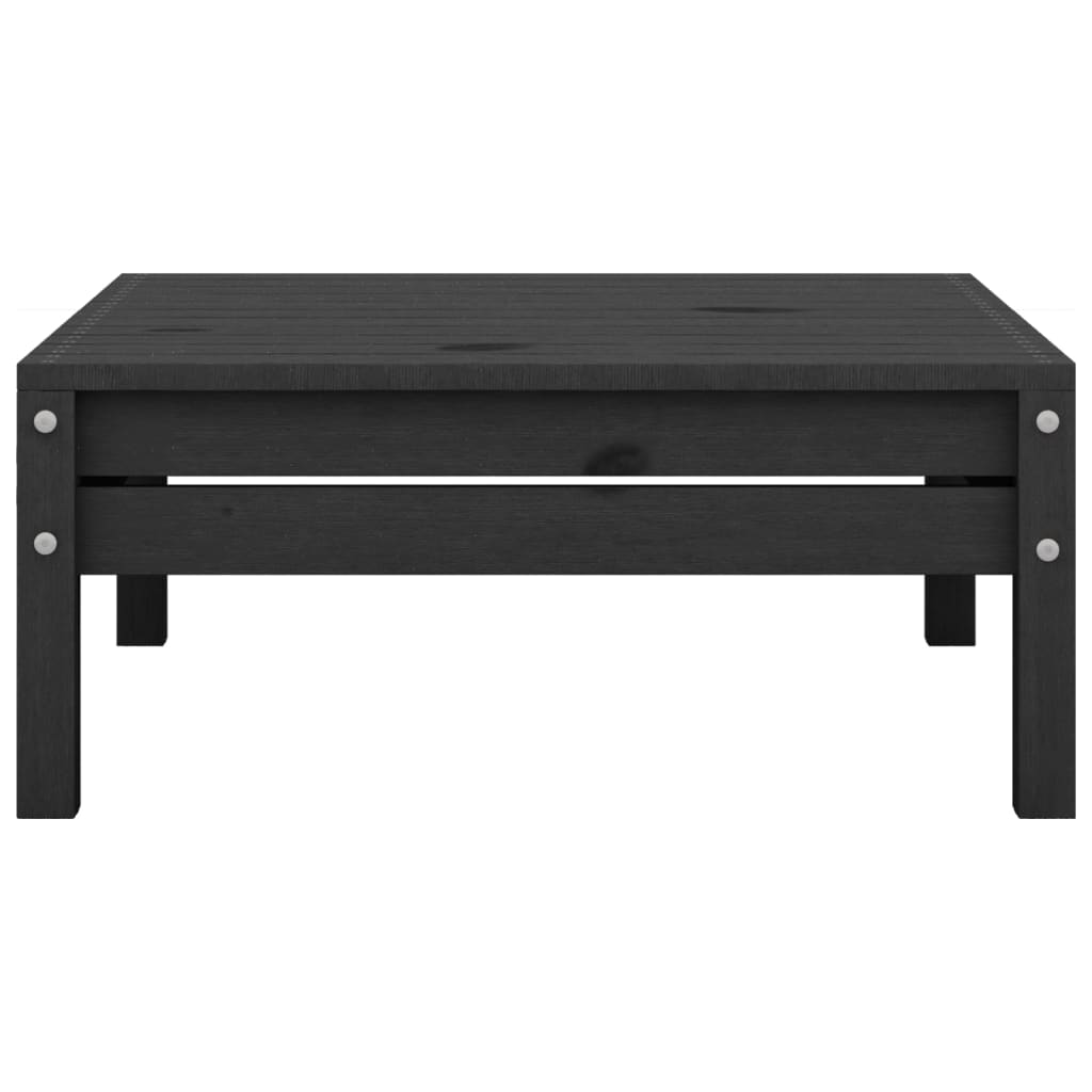 Salon de jardin 4 pcs Bois de pin massif Noir - XIOS