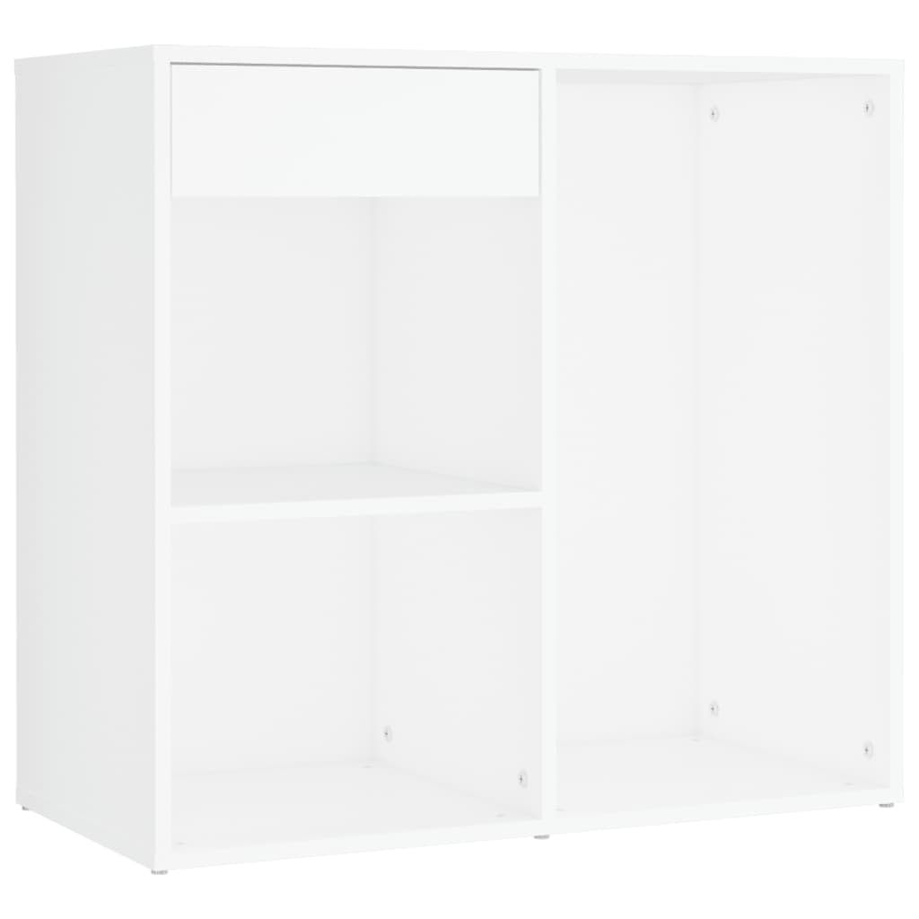 Coiffeuse à LED avec armoire Blanc Bois d'ingénierie - XIOS