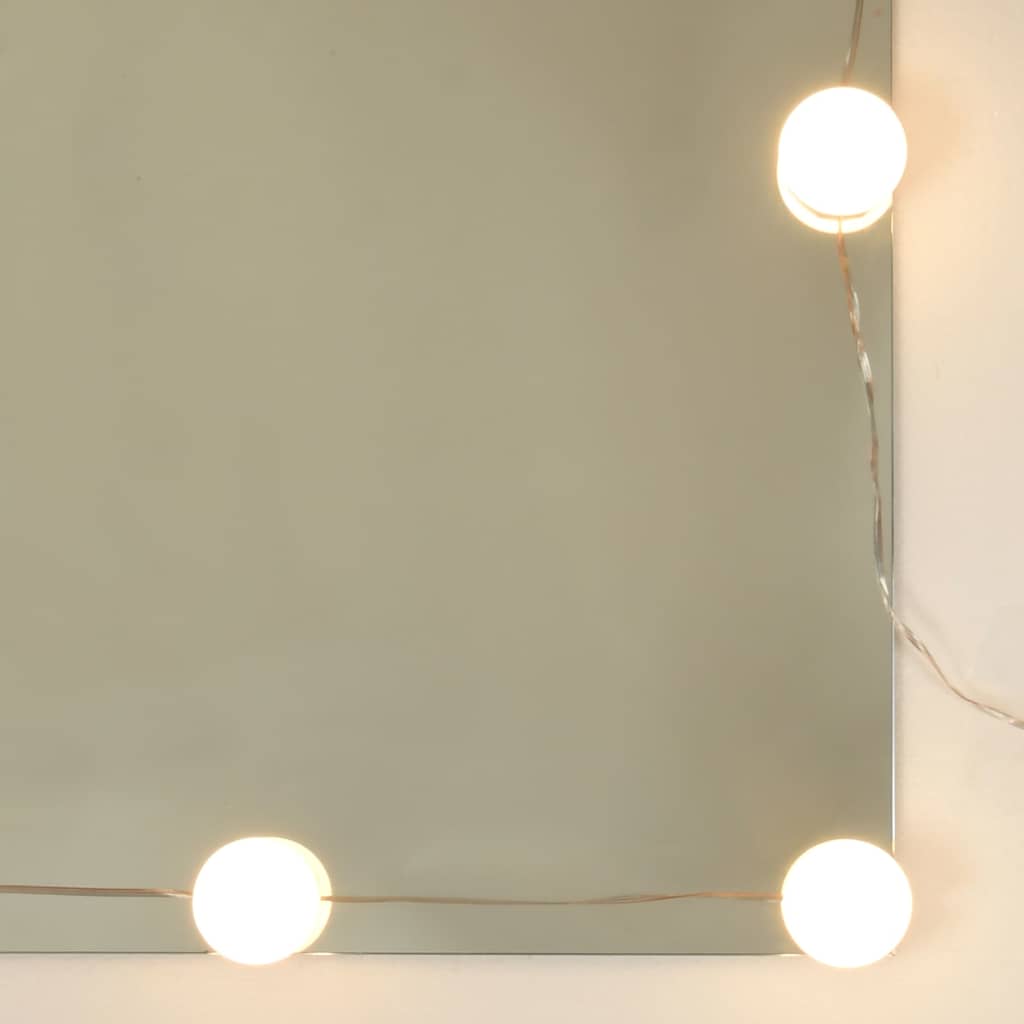 Coiffeuse à LED avec armoire Chêne sonoma Bois d'ingénierie - XIOS