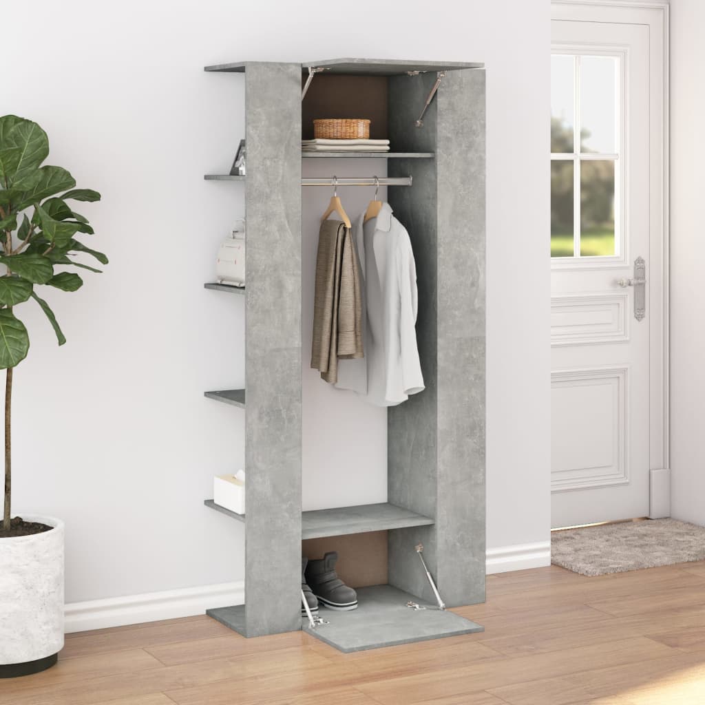 Armoires de couloir 2 pcs gris béton bois d'ingénierie - XIOS