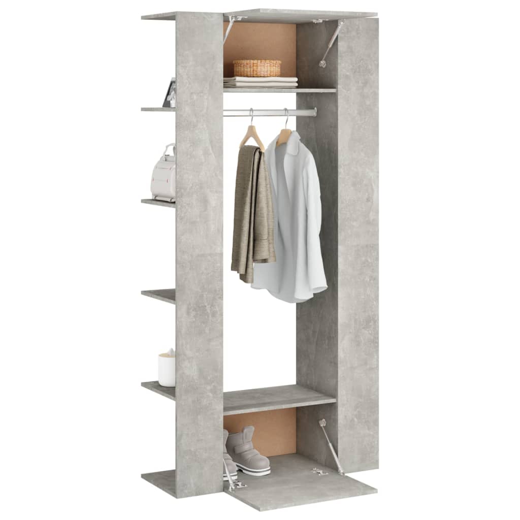 Armoires de couloir 2 pcs gris béton bois d'ingénierie - XIOS