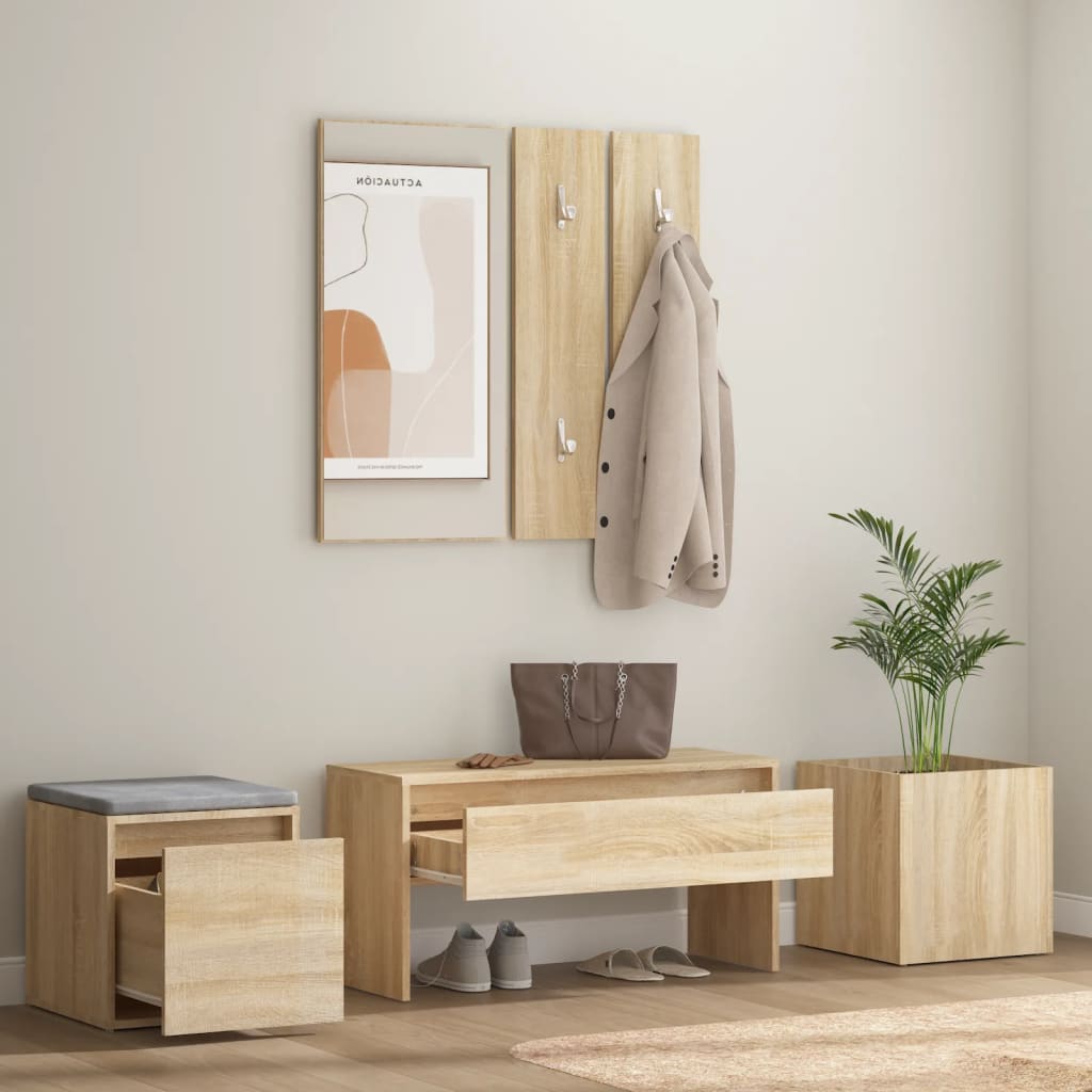 Ensemble de meubles de couloir Chêne Sonoma Bois d'ingénierie - XIOS