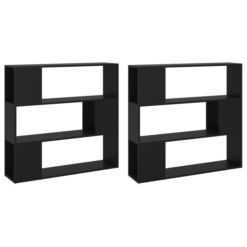 Bibliothèque/Séparateur de pièce Noir 100x24x188 cm - XIOS