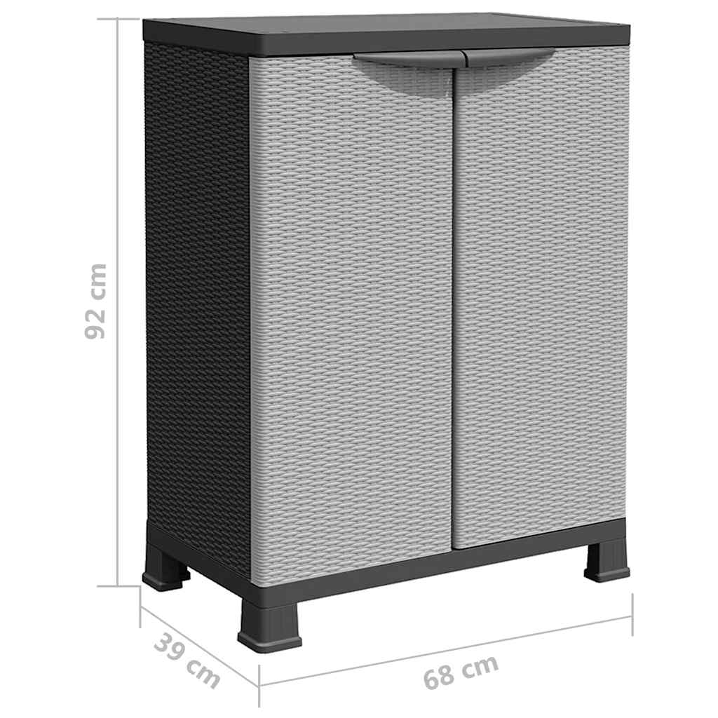 Armoire en plastique 68x39x92 cm Design de rotin - XIOS
