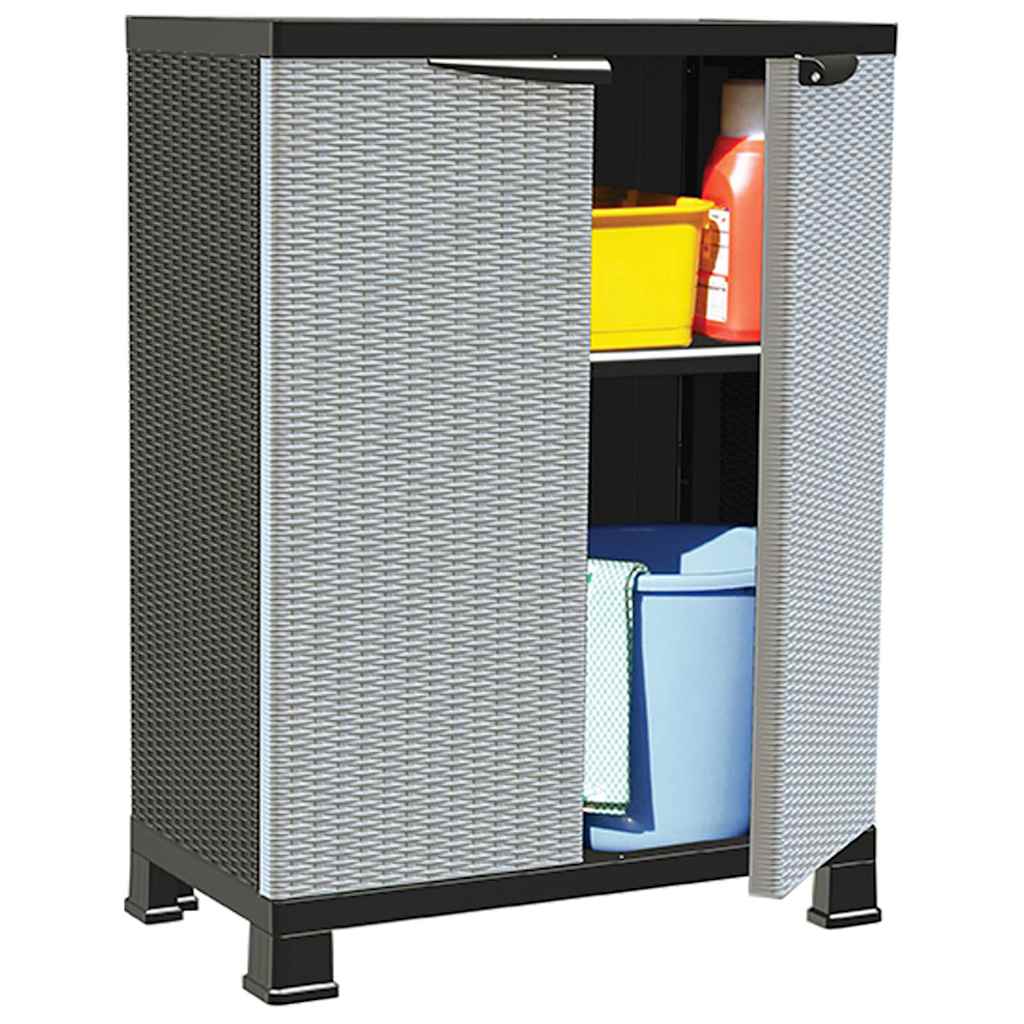 Armoire en plastique 68x39x92 cm Design de rotin - XIOS
