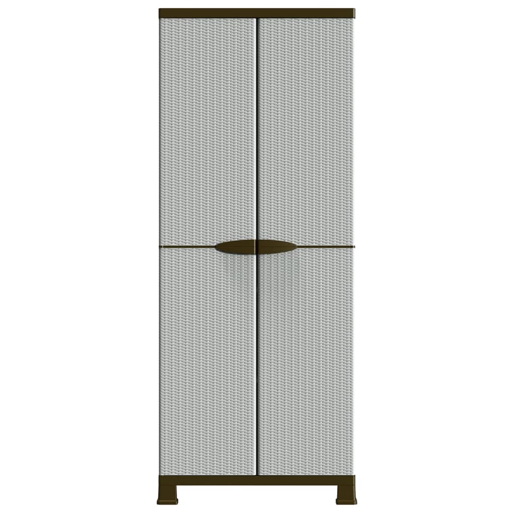 Armoire en plastique 68x39x171,5 cm Design de rotin - XIOS