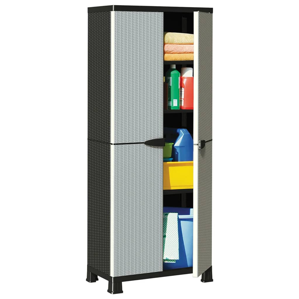 Armoire en plastique 68x39x171,5 cm Design de rotin - XIOS