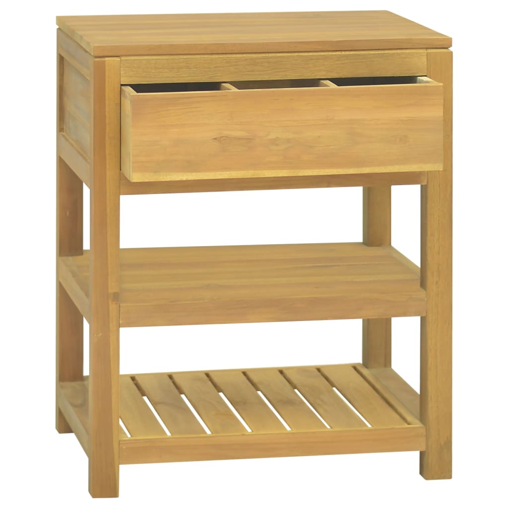 Armoire de salle de bain 60x45x75 cm Bois de teck solide - XIOS