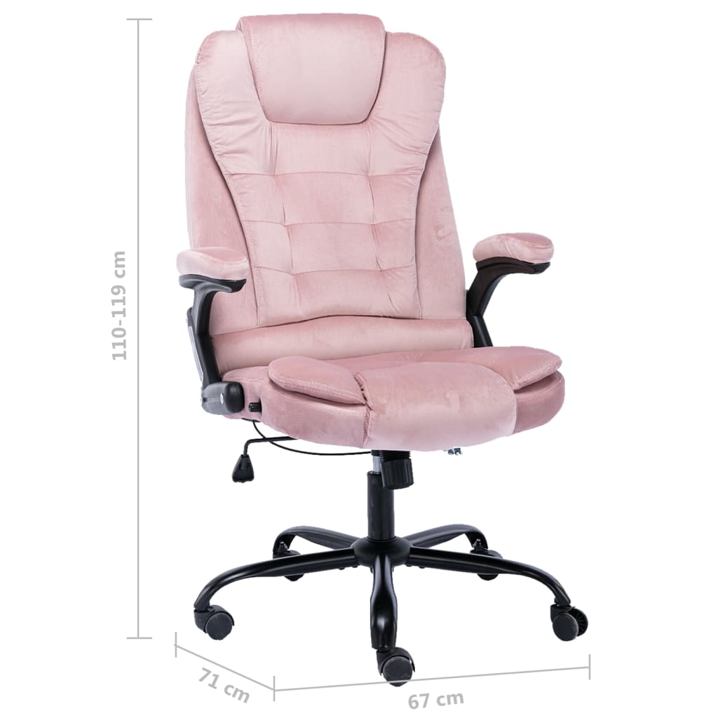 Chaise de bureau Rose Velours - XIOS