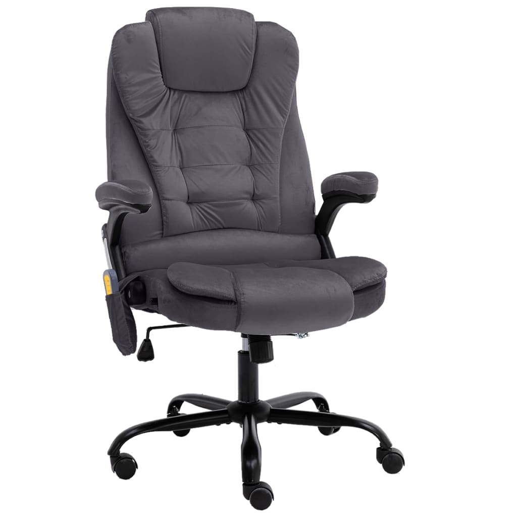 Chaise de bureau de massage Gris foncé Velours - XIOS