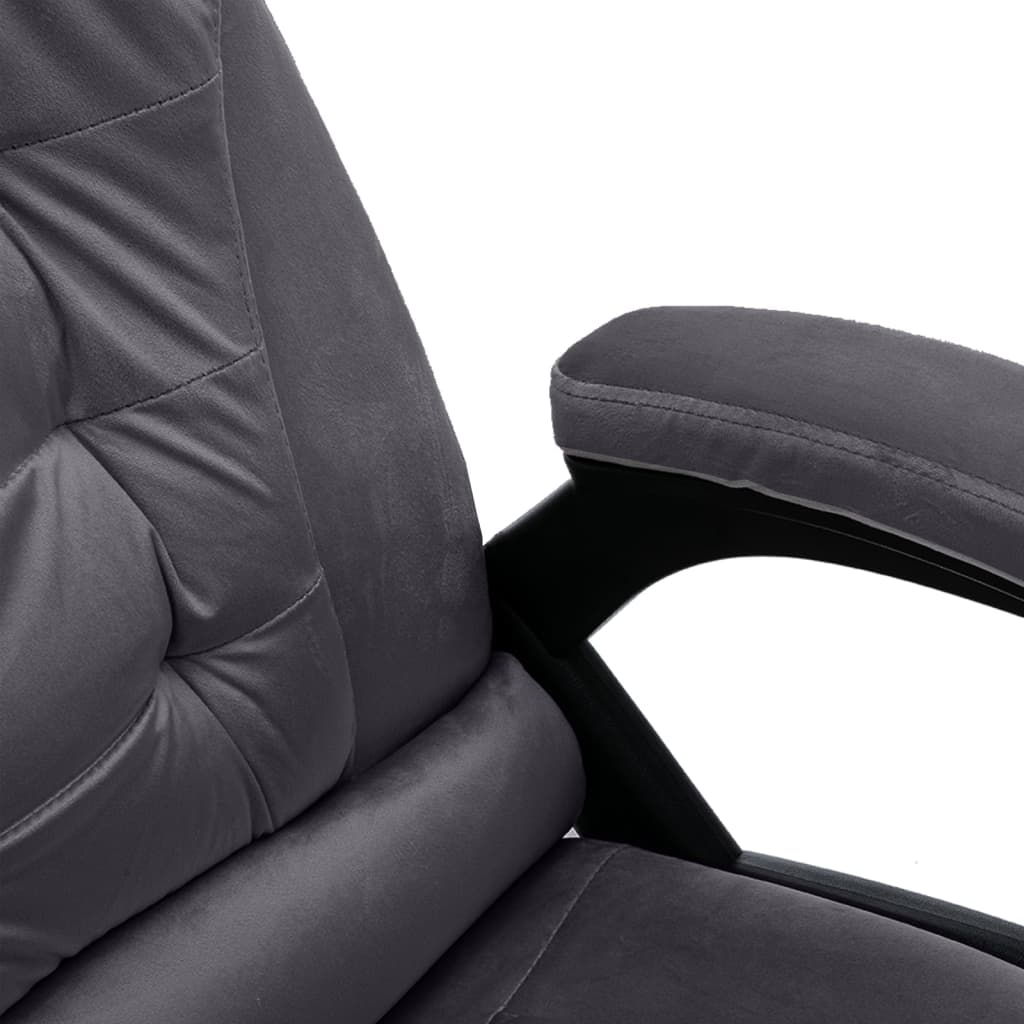 Chaise de bureau de massage Gris foncé Velours - XIOS