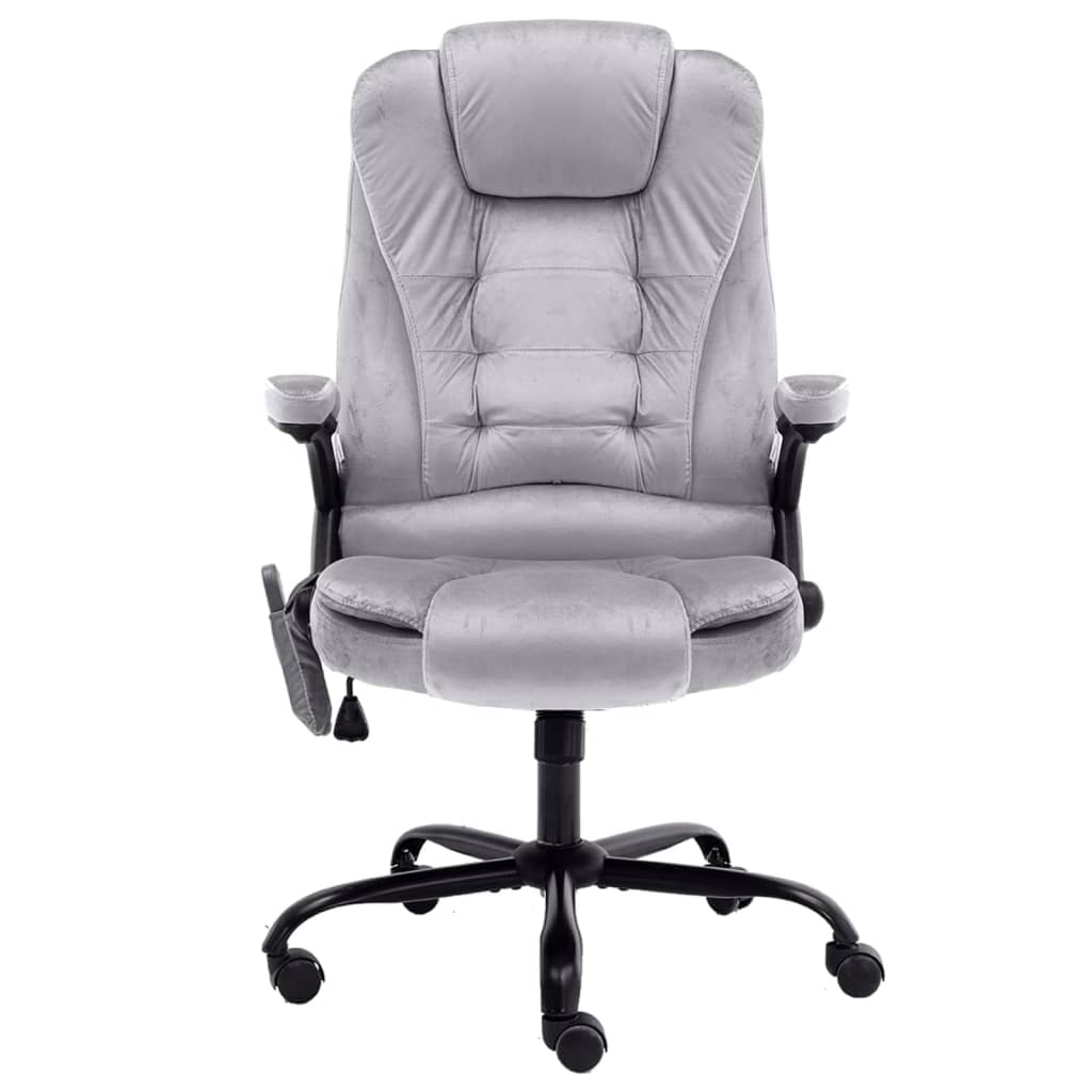 Chaise de bureau de massage Gris clair Velours - XIOS