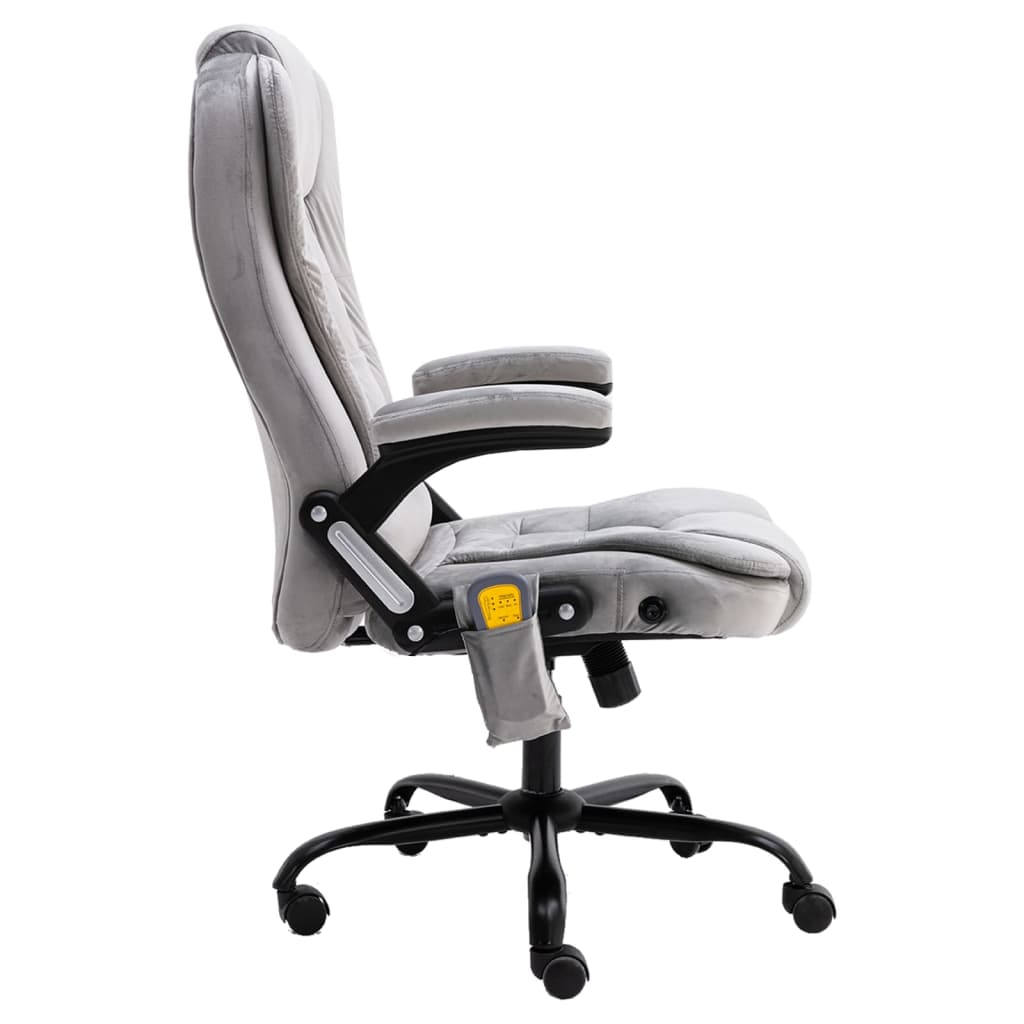 Chaise de bureau de massage Gris clair Velours - XIOS