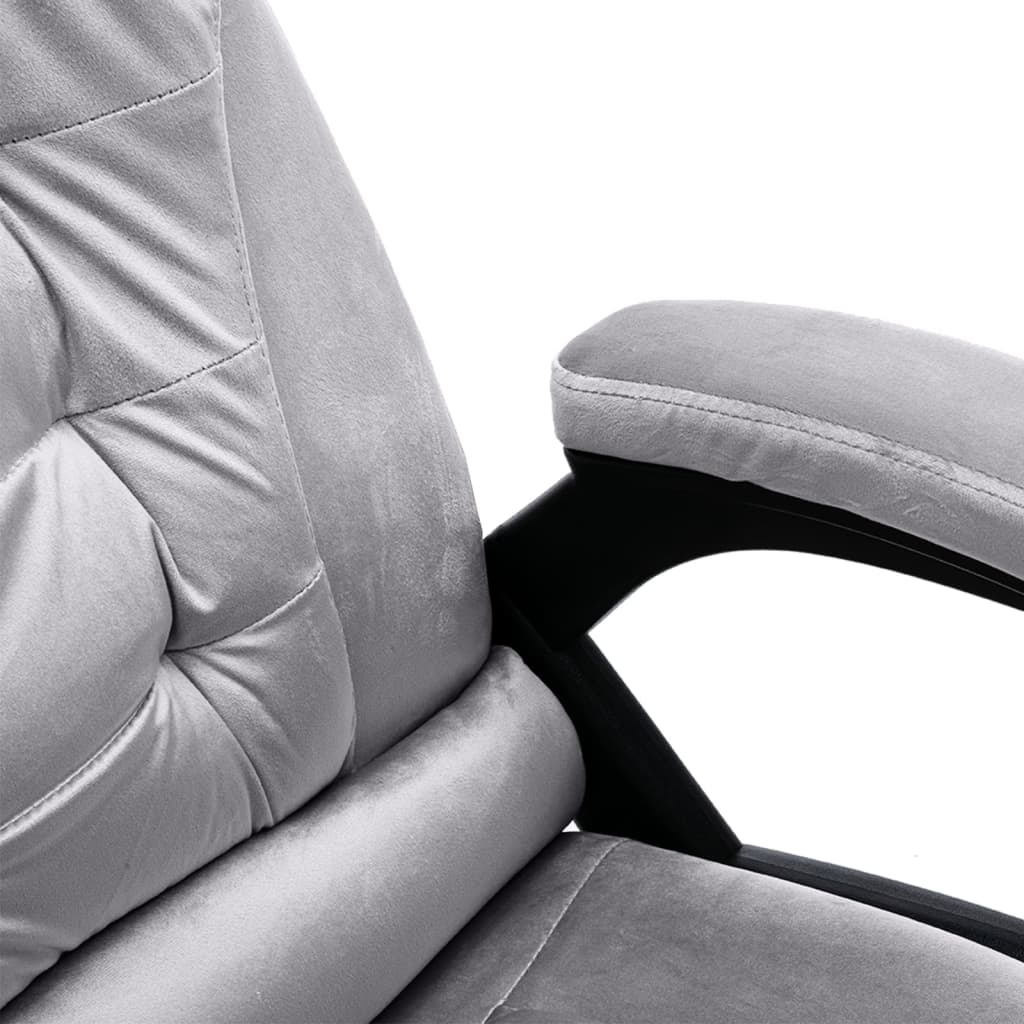 Chaise de bureau de massage Gris clair Velours - XIOS
