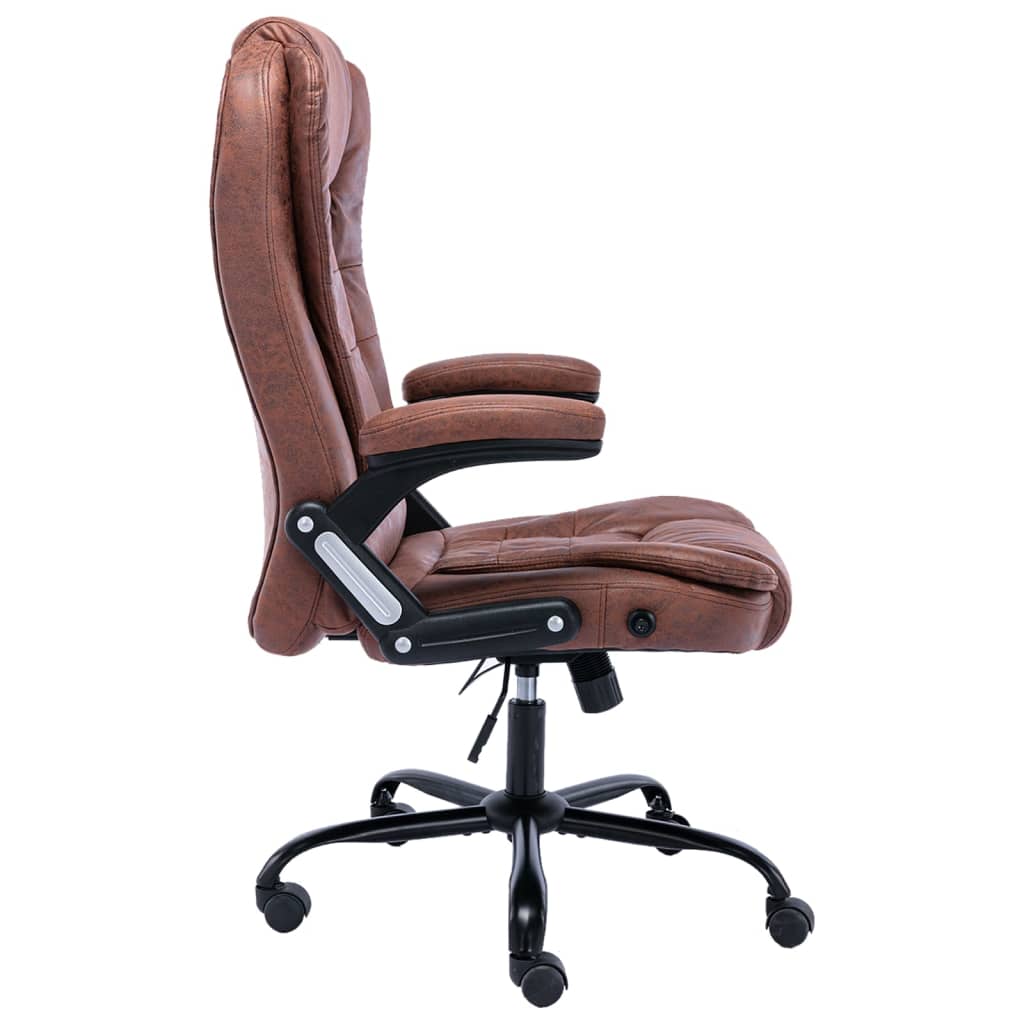 Chaise de bureau marron clair similicuir daim - XIOS